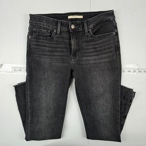 Levi's 711 skinny jeans black denim‎ womens 29 slim 4887